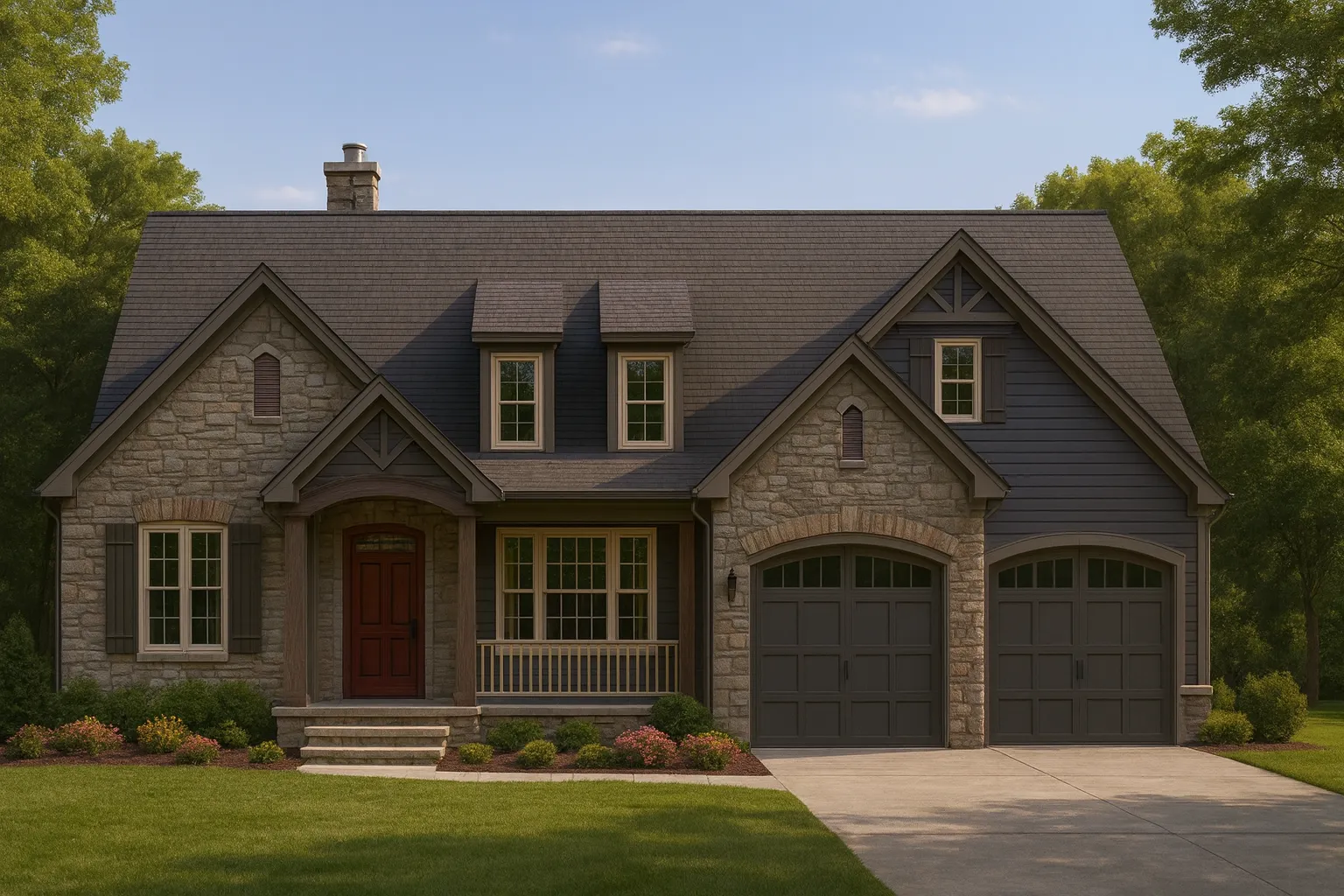 Craftsman Home Plan with Open Floor Blueprint Designs