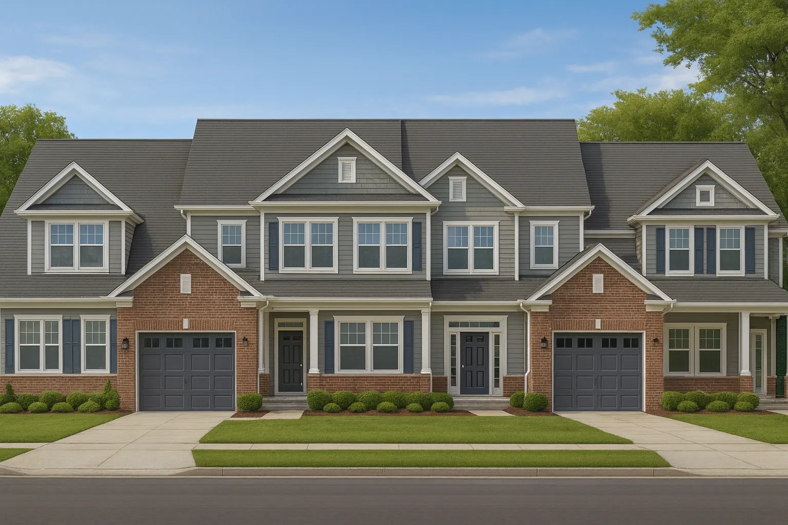 Stylish 2-Bedroom Townhome Blueprint - 2-Story CAD Design
