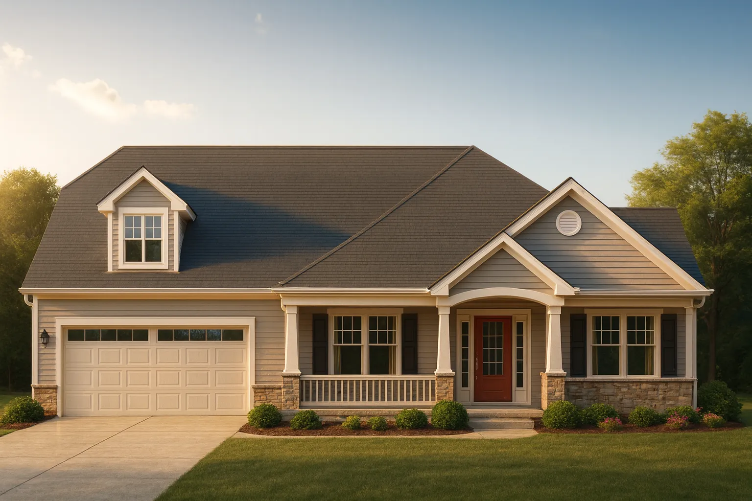 Traditional Craftsman House Plan 2-Story Blueprint with CAD Design
