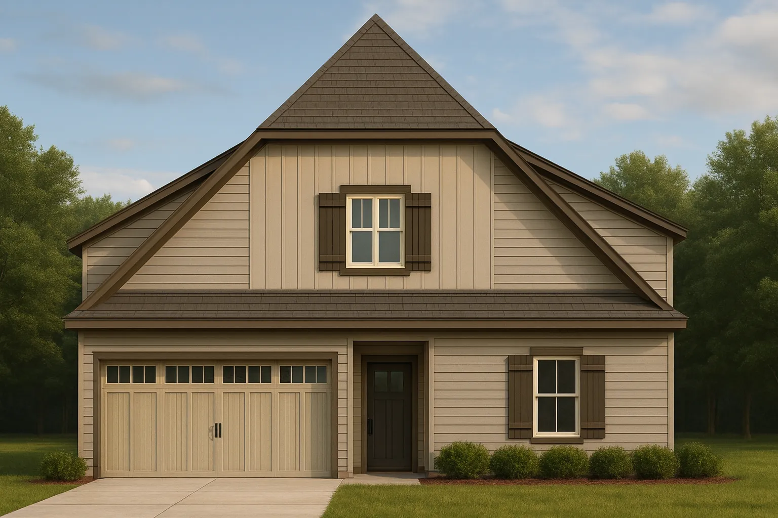 Modern Barn Style Home Plan with 6-Car Garage & Versatile Living Space
