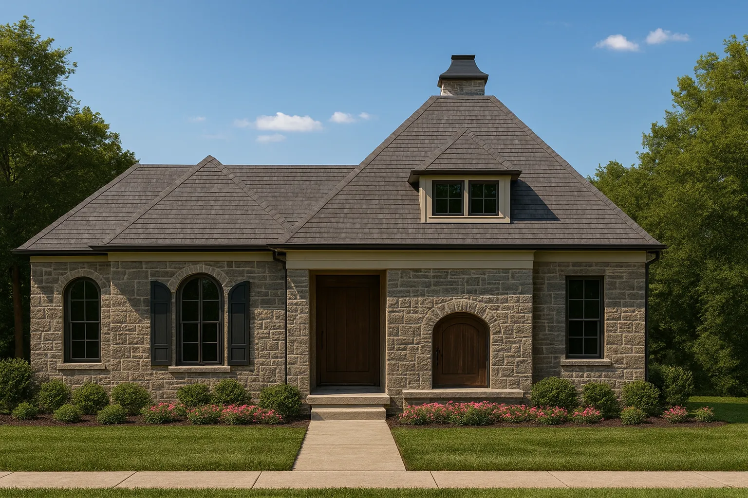 Elegant Cabana Home Plan with Vaulted Ceilings and CAD Designs