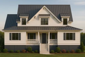 Craftsman Home Floor Plan with 2-Story Designs and CAD Blueprint