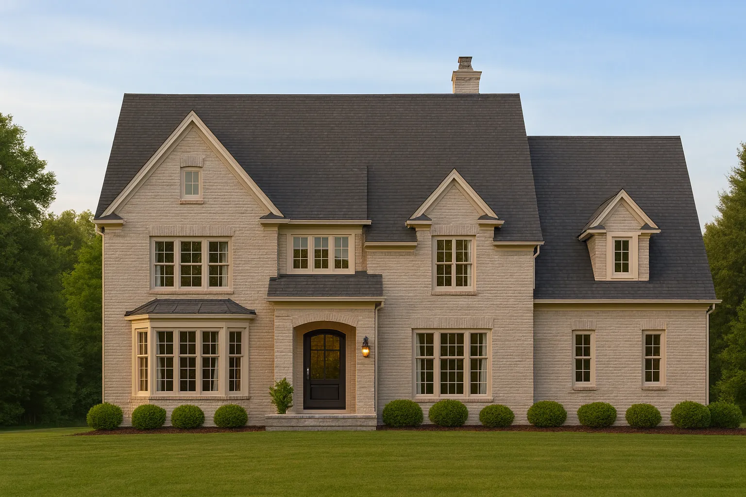 uxury 2-Story House Plan with Vaulted Ceilings & 5 Bedrooms