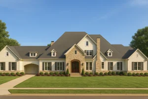 Luxury 2-Story House Plan with CAD Blueprints & Elegant Architecture