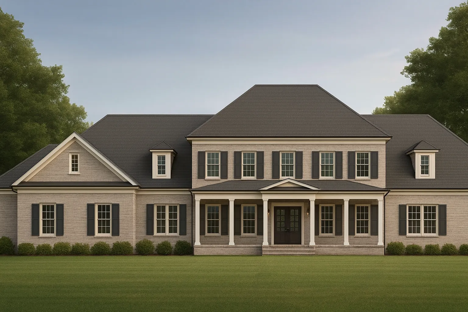 Elegant 2-Story 4 Bedroom House Floor Plan with Traditional Charm