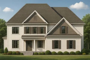 Traditional Colonial 3-Bedroom House Floor Plan & Blueprint