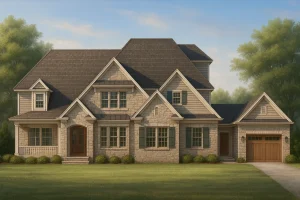 Luxury 2-Story House Plan with 5 Bedrooms, Vaulted Ceilings & CAD Blueprints