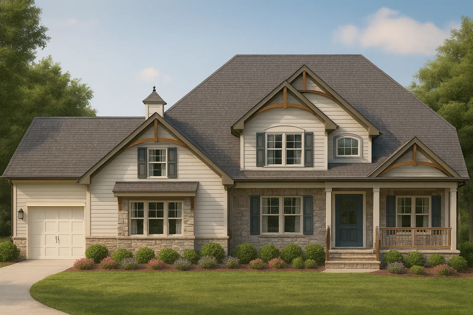 Custom 2-Story Craftsman House Plan with CAD & Deck Features