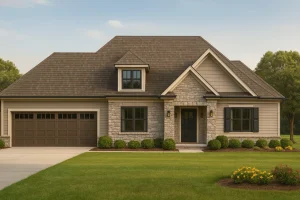 Spacious 5-Bedroom House Plan with Modern Floor Design & CAD Blueprint