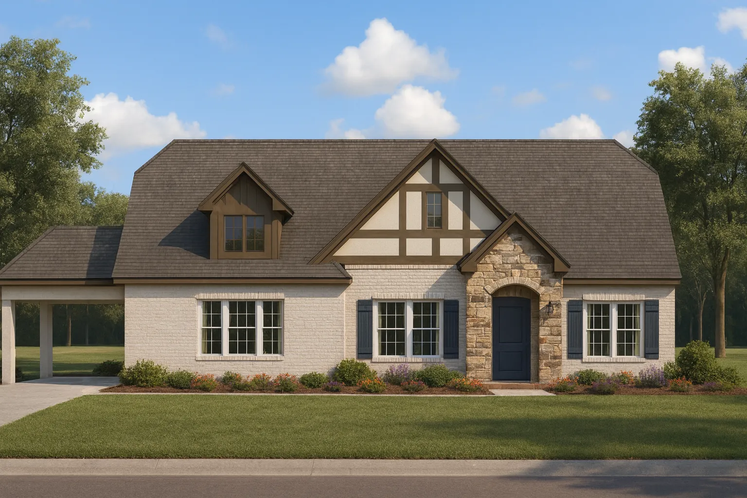 Dream Colonial House Floor Plan with 2 Stories & CAD Designs