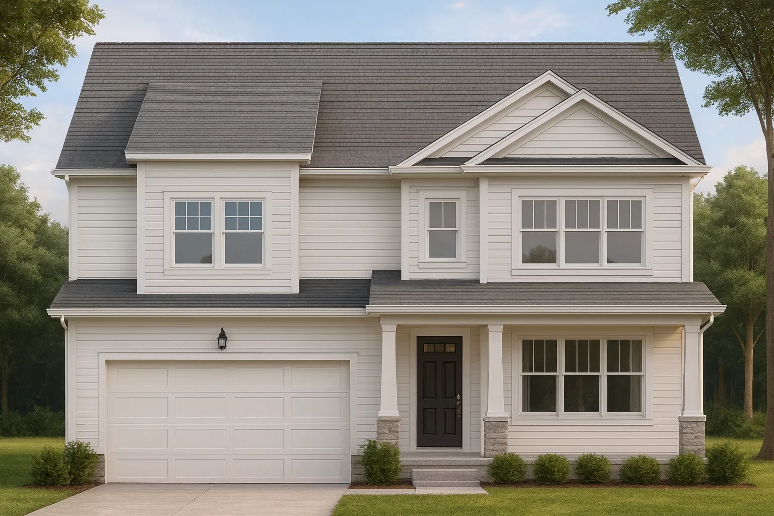 Modern Craftsman Home Design Floor Plan & CAD Blueprint