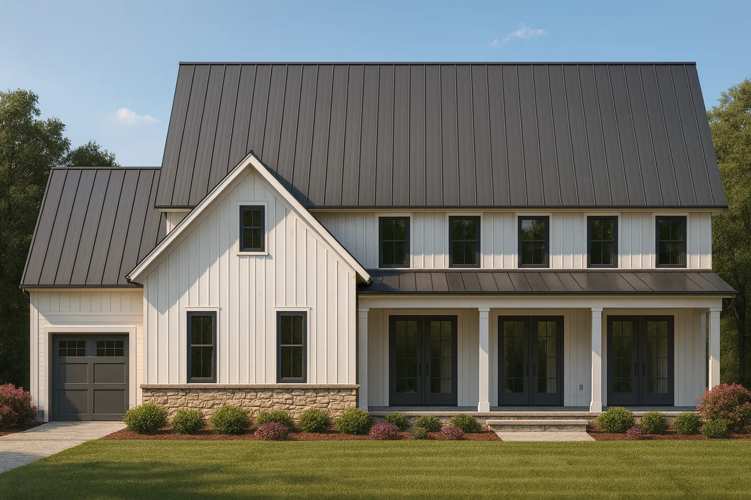 Spacious Colonial Farmhouse Home Plan with CAD Designs
