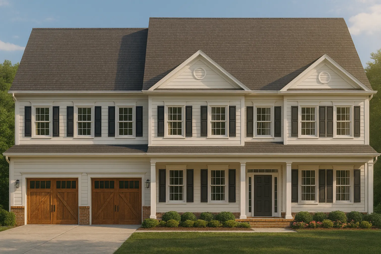 Traditional 4 Bedroom Home Plan with 2 Car Garage Floor Plans & Blueprints (2)