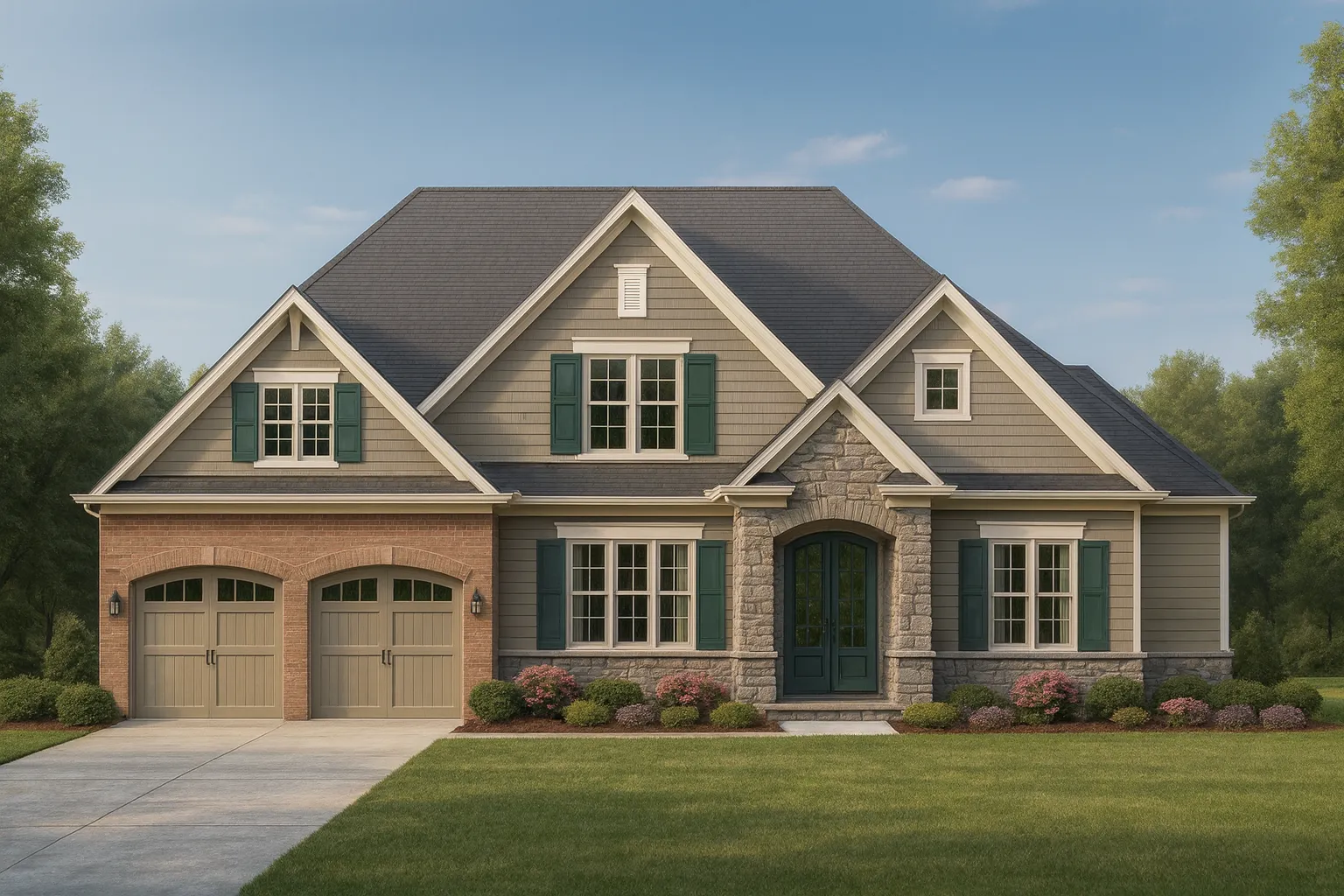 Elegant 2-Story House Plan with Craftsman Architecture & CAD Blueprints