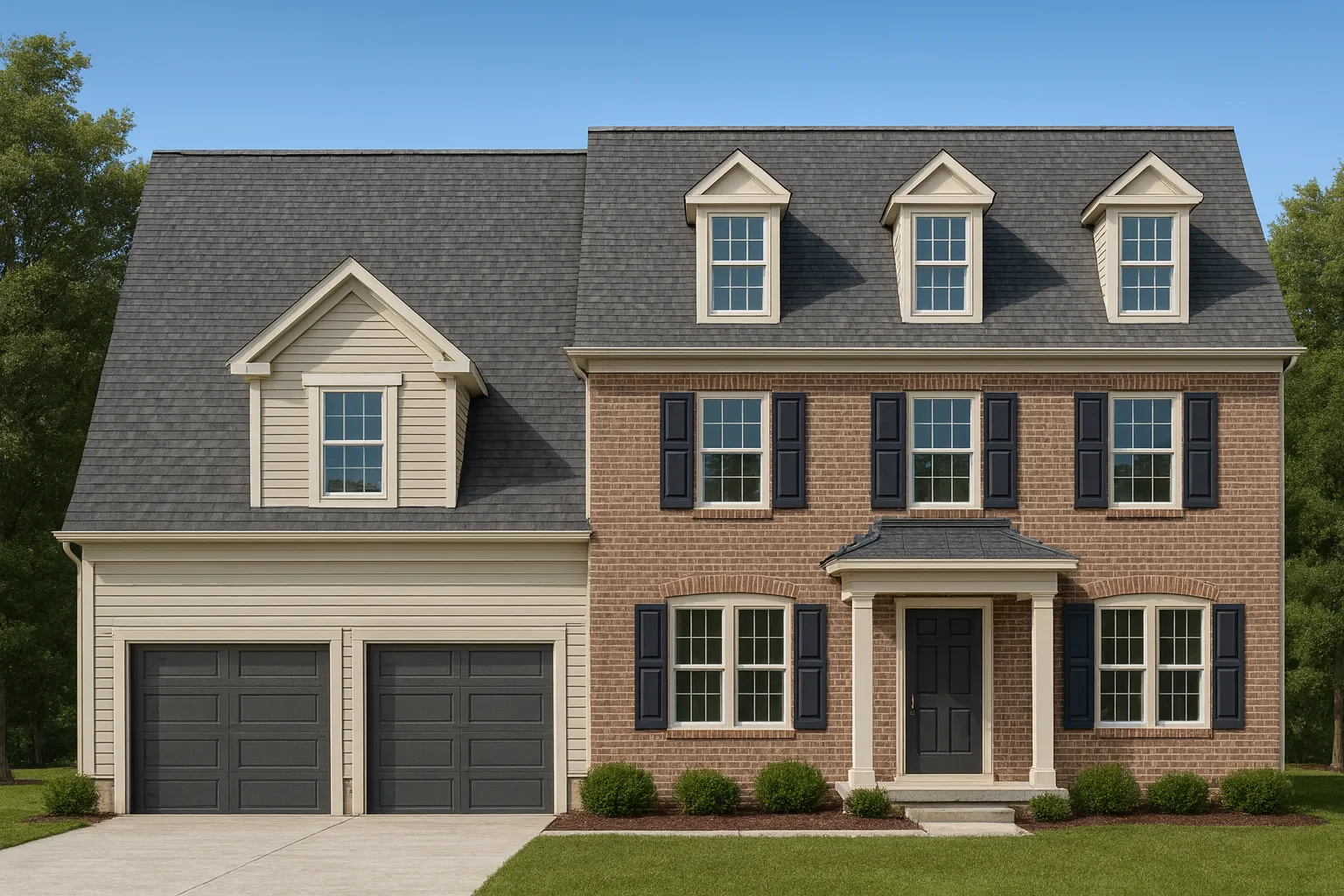 Colonial Revival Home Plan - 4 Bed, 4 Bath, with CAD Designs