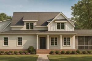 Craftsman Home Floor Plan 2-Story Blueprint with 3 Beds