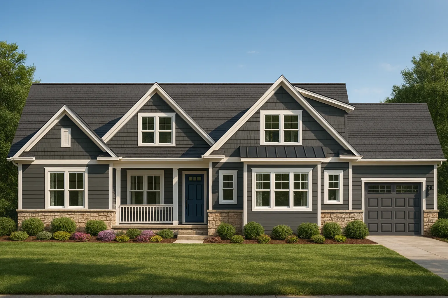 Spacious 1.5-Story House Plan with 4 Bedrooms and CAD Blueprints