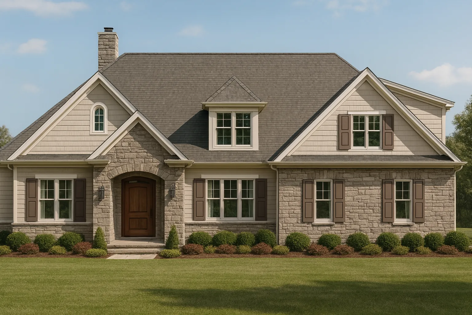 IMPORTANT Make the house as realistic as possible, landscape orientation, and display entire house. Do not cut off right or left side of house!