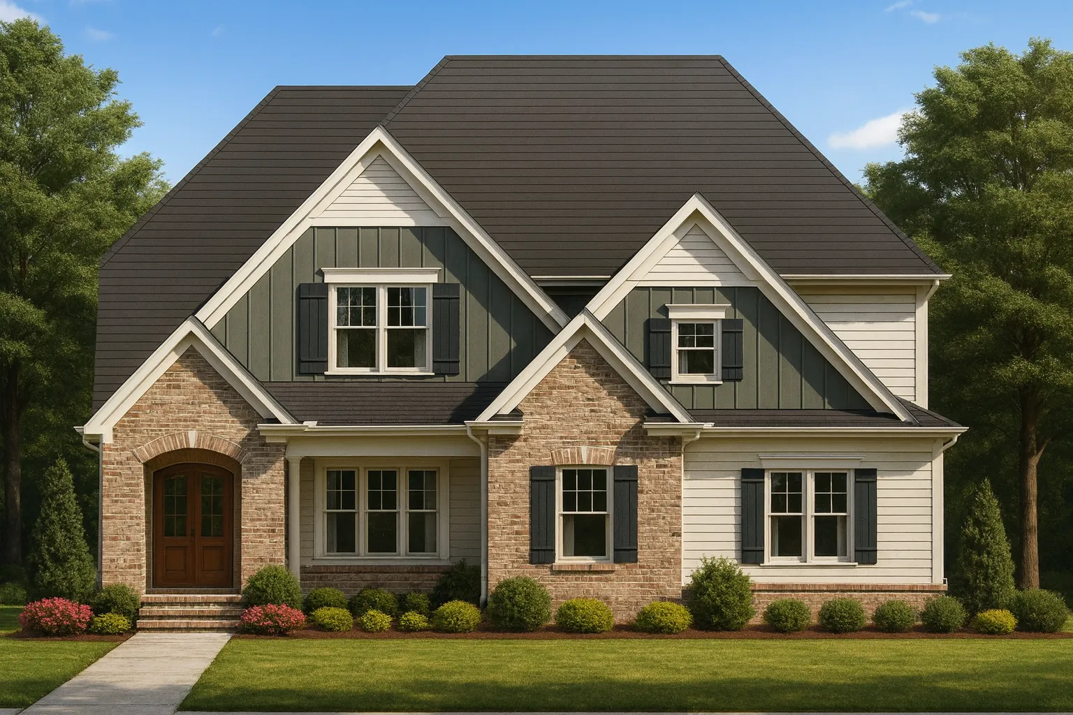 Stylish Craftsman Home Plan with Detailed Architectural Blueprint