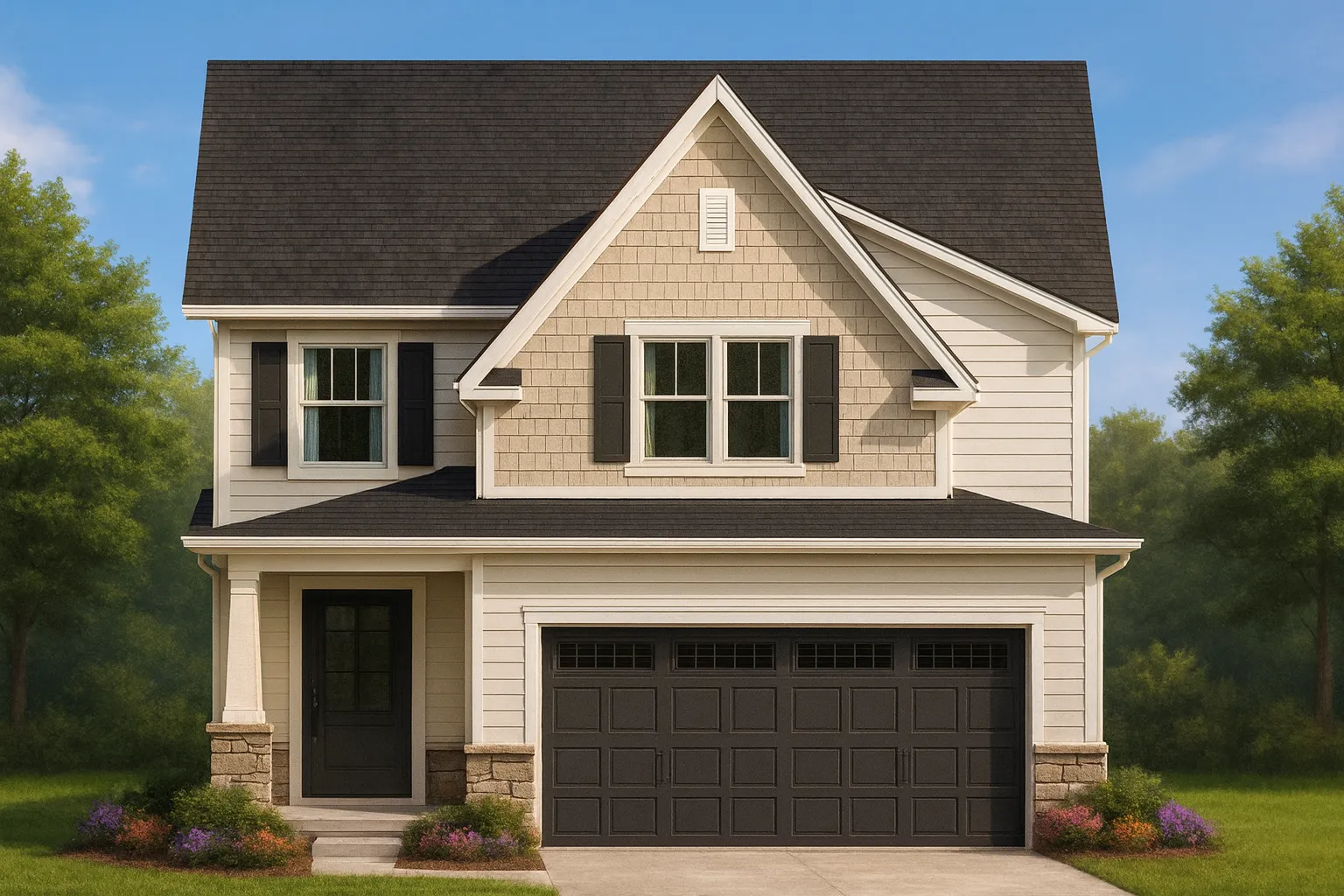 IMPORTANT Make the house as realistic as possible, landscape orientation, and display entire house. Do not cut off right or left side of house!
