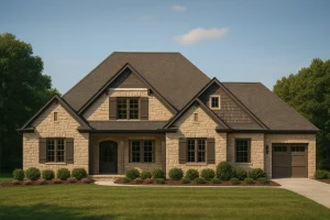 Craftsman Home Plan with Open Floor Plan and 2-Story Design