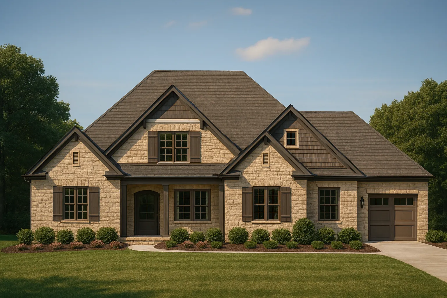 Craftsman Home Plan with Open Floor Plan and 2-Story Design