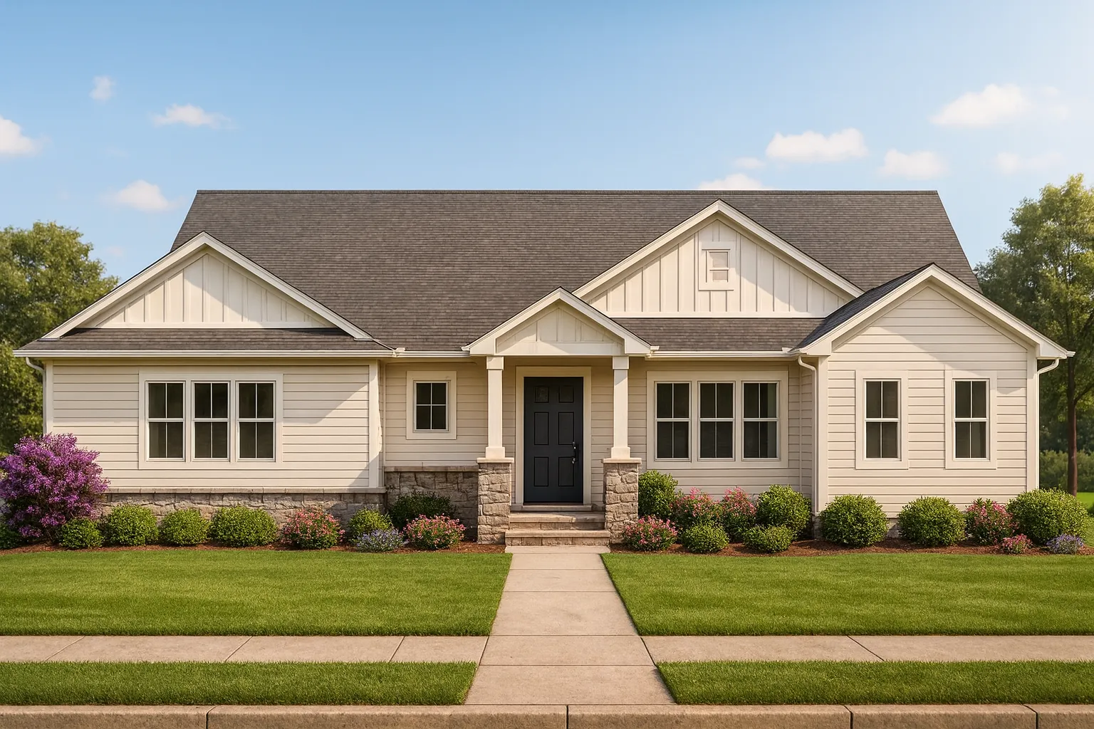 Craftsman Home Plan with 2 Floors, CAD Designs & Open Layout