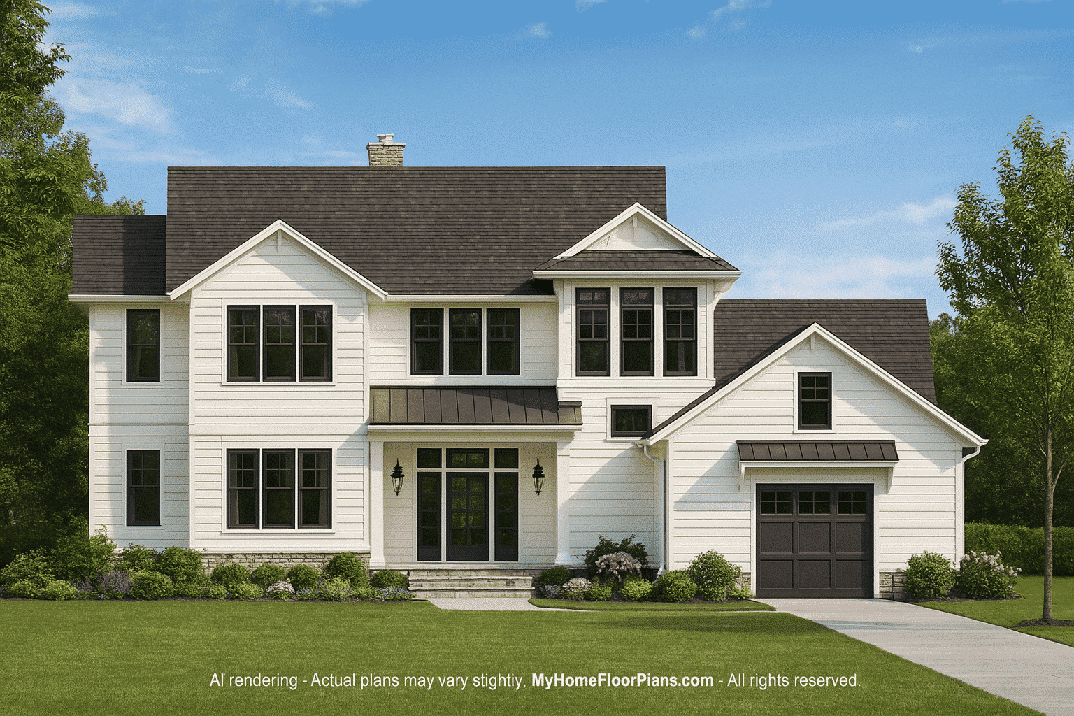 13-1218 HOUSE PLAN - Elegant House CAD Plans with 4 Bedrooms & Craftsman Style Design 2 Elegant 2-Story House Plan with Craftsman Design and CAD Blueprints