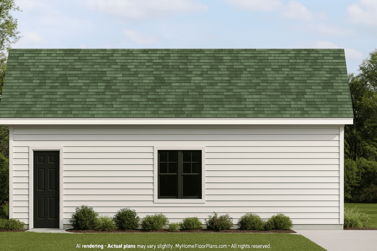 1200 Sq. Ft. Garage Floor Plan with Vaulted Ceilings & CAD Designs