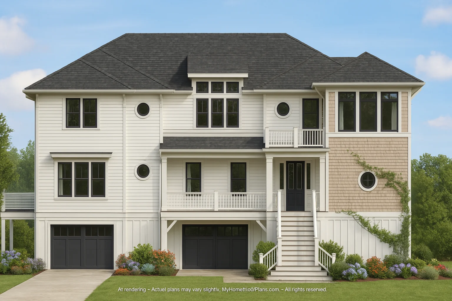 16-1206 HOUSE PLAN - Beach House Plan with 4 Bedrooms, 3 Floors, Architectural Designs 2 Beach Home Plan with 4 Bedrooms, 3 Floors & Architectural Designs