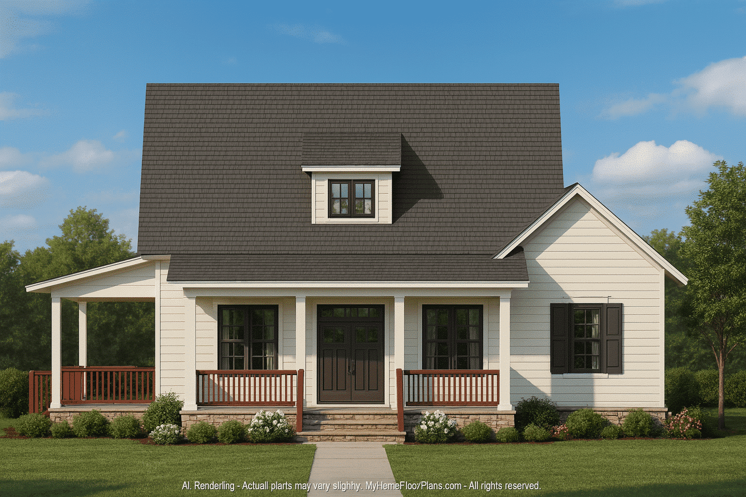 14-1666 HOUSE PLAN - Farmhouse Home Plan - 3-Bed, 2-Bath, 1,850 SF 2 2-Story Traditional Craftsman Home Plan CAD Designs & Blueprint