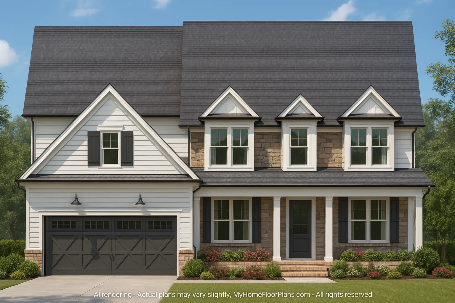16-1175B HOUSE PLAN - Elegant House Floor Plan with CAD Designs and Modern Features 2 Elegant 2-Story House Plan with Open Layout and Modern Design