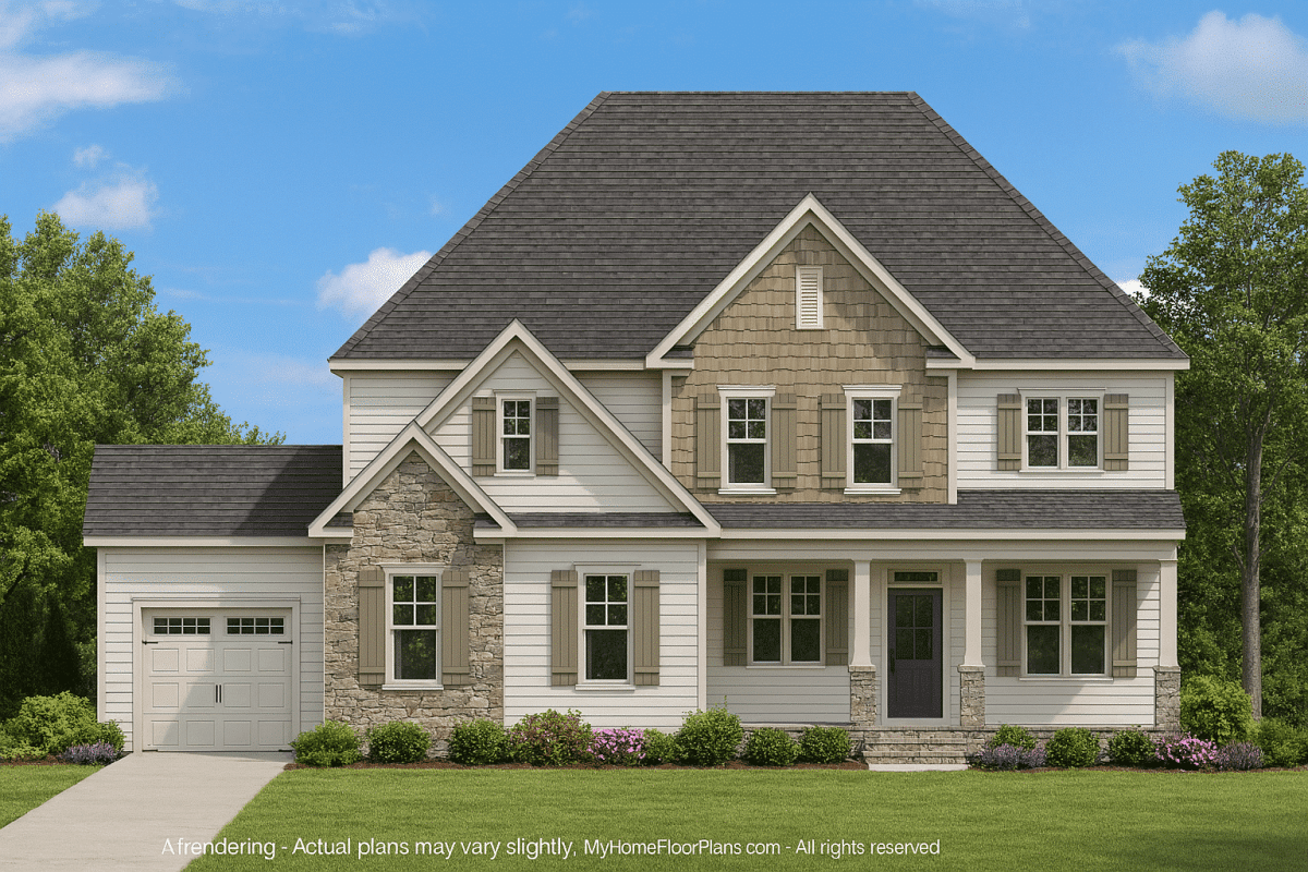 Custom 2-Story House Plan with Spacious Layout and CAD Designs