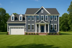 Modern Colonial Home Plan with CAD Designs & Blueprints