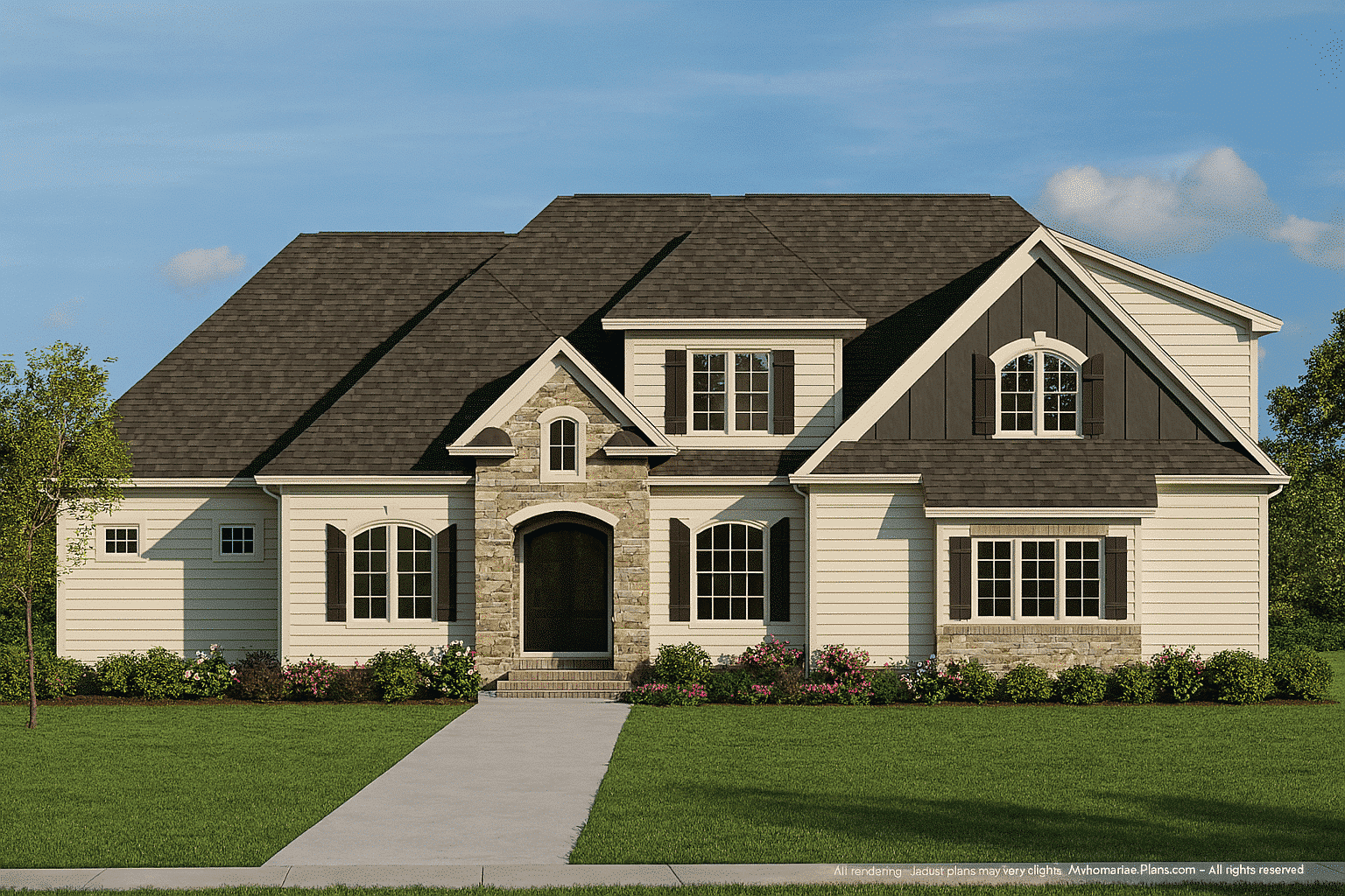 12-2631 HOUSE PLAN - Modern Craftsman House Plan with 3 Bedrooms and 1.5 Stories 2 Craftsman-Style House Plan with 2 Stories, 4 Bedrooms, and Open Layout