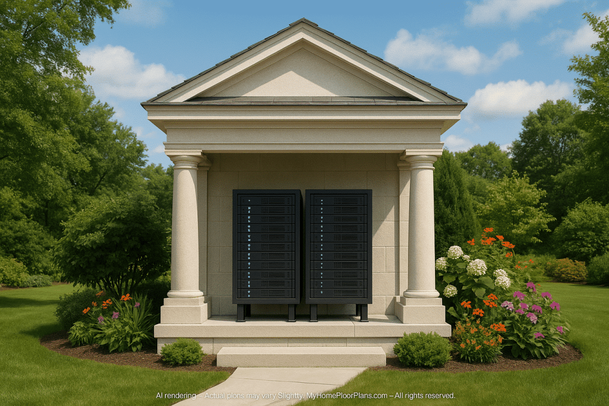 Custom Mail Kiosk Plans with Architectural Blueprint Designs