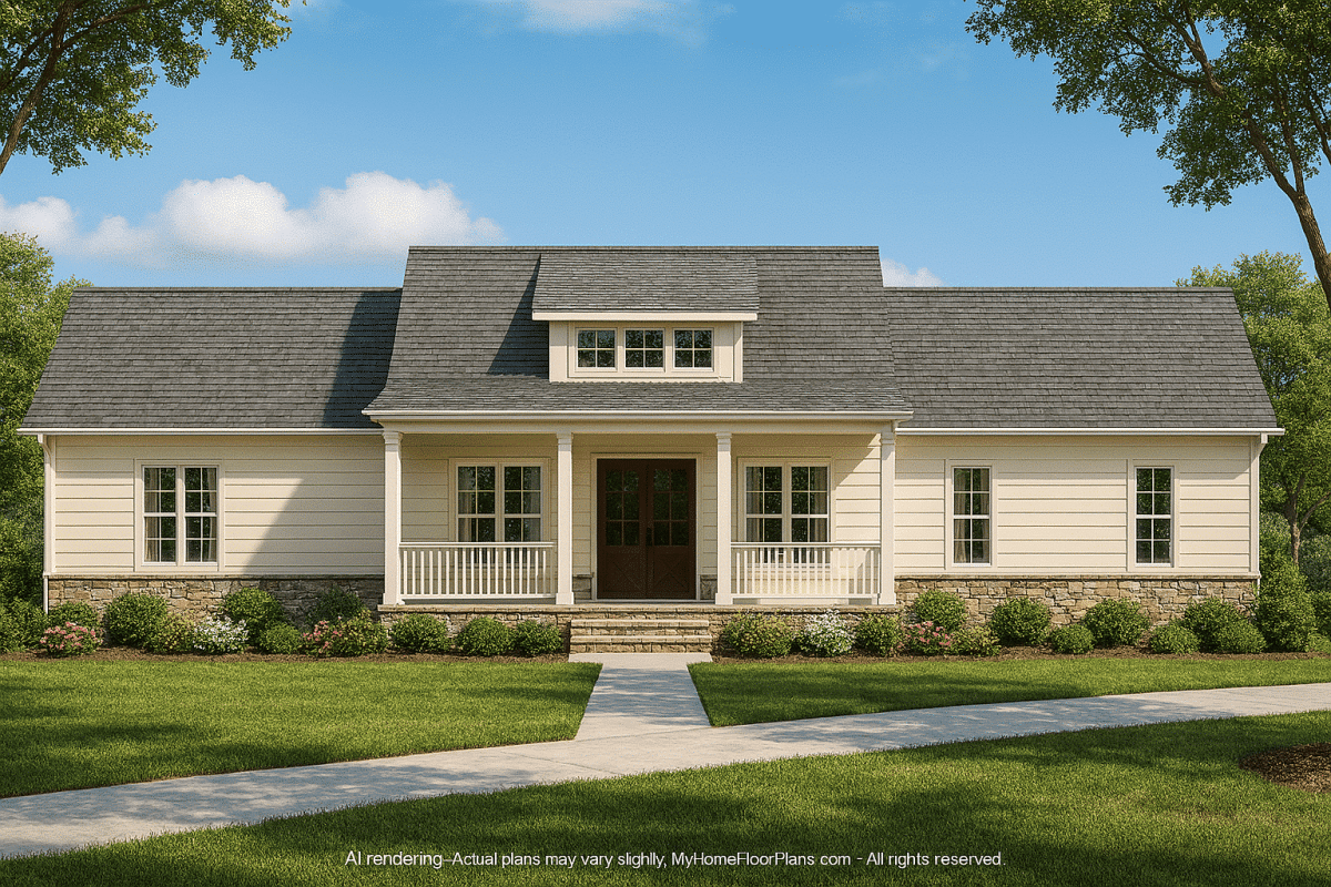 Modern Craftsman Home Plan with Spacious Layout and Bonus Room