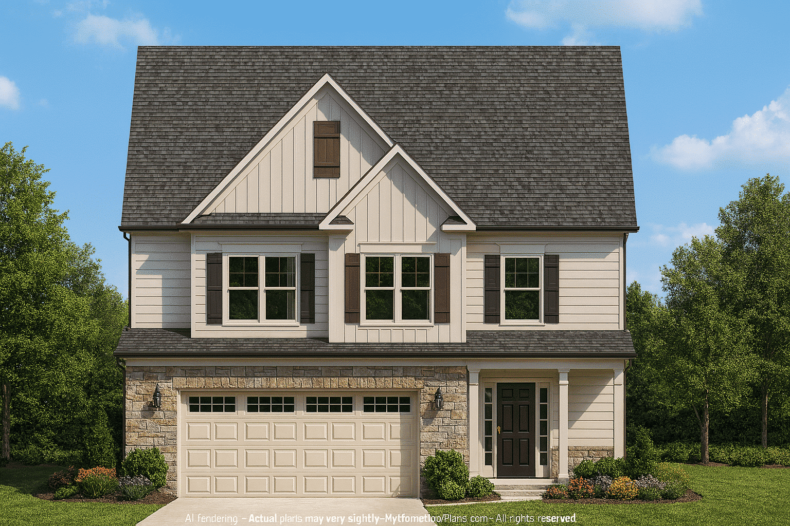 10-1559 HOUSE PLAN - Modern Suburban House Plan with Spacious Floor Design 2 Modern Suburban Home Plan with Spacious Floor Design