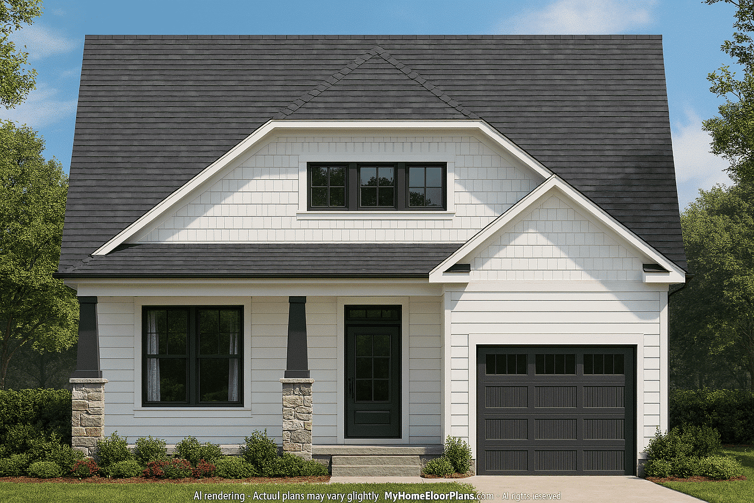 14-2045 HOUSE PLAN - Modern Farmhouse Home Plan - 3-Bed, 2-Bath, 1,650 SF 2 DO NOT cut off left or right side of image! The ENTIRE house should be shown. Must be in Landscape orientation!