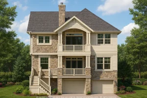 Coastal House Plans 20 Modern Beach House Plan with 2 Stories, 4 Bedrooms & CAD Files