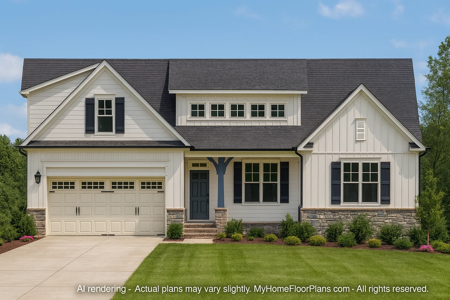 16-1606 HOUSE PLAN - Custom House Plan with 3 Beds, 3.5 Baths, and CAD Designs 2 Custom 2-Story House Plan with 3 Bedrooms, 3.5 Baths & Craftsman Charm