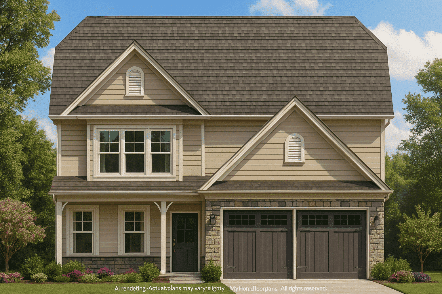 10-1583 HOUSE PLAN - Craftsman House Plan | Architectural Floor Plan Designs 2 Charming 2-Story Craftsman Home Plan with Screened Porch & Functional Layout