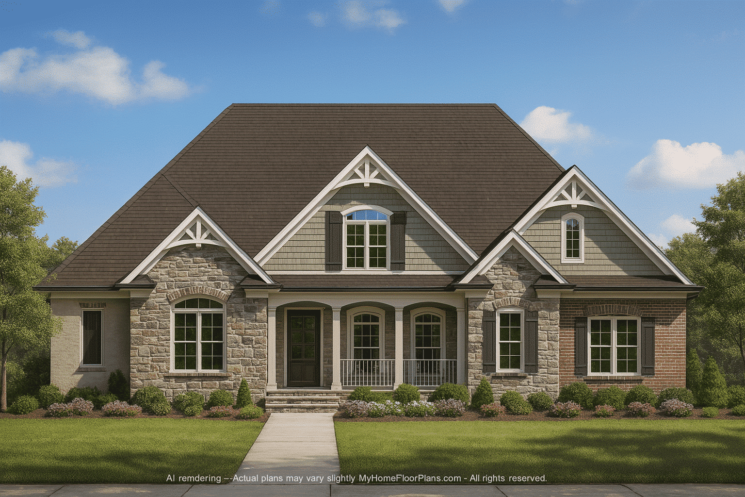 10-1564 HOUSE PLAN - Elegant House Plan with Basement and CAD Designs for Builders 2 Elegant House Plan with Basement & Bonus Room for Flexible Living