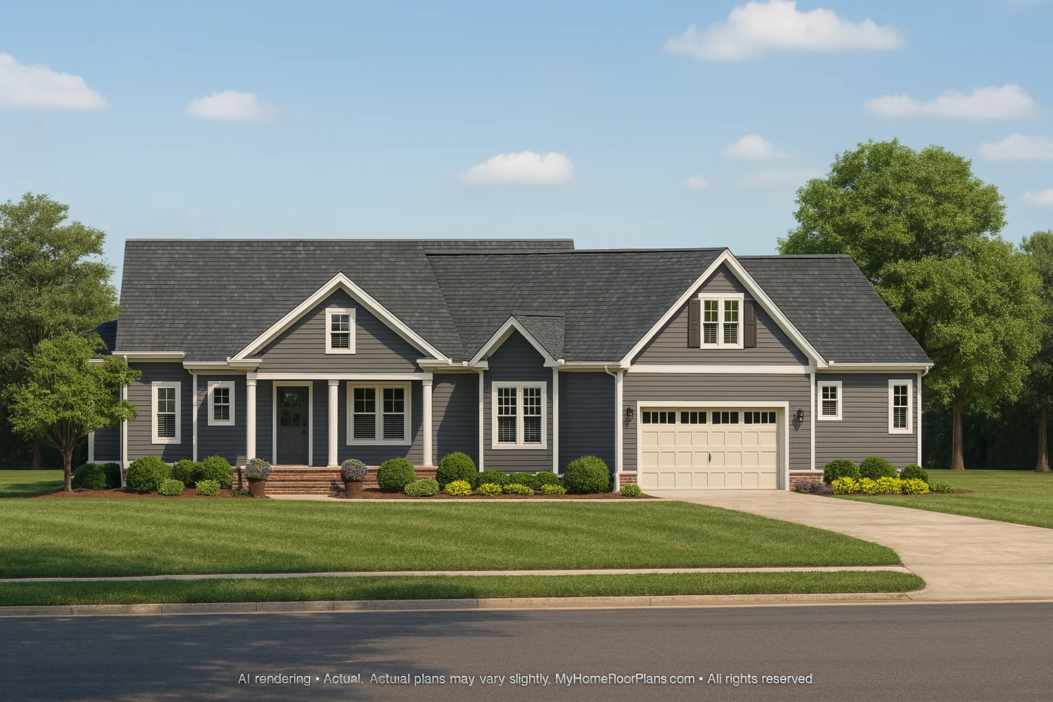 13-1823 HOUSE PLAN - Modern Craftsman House Plan with Spacious Floor Designs and CAD Blueprint 2 Modern Craftsman Home Plan with Spacious Floor Designs and CAD Blueprint