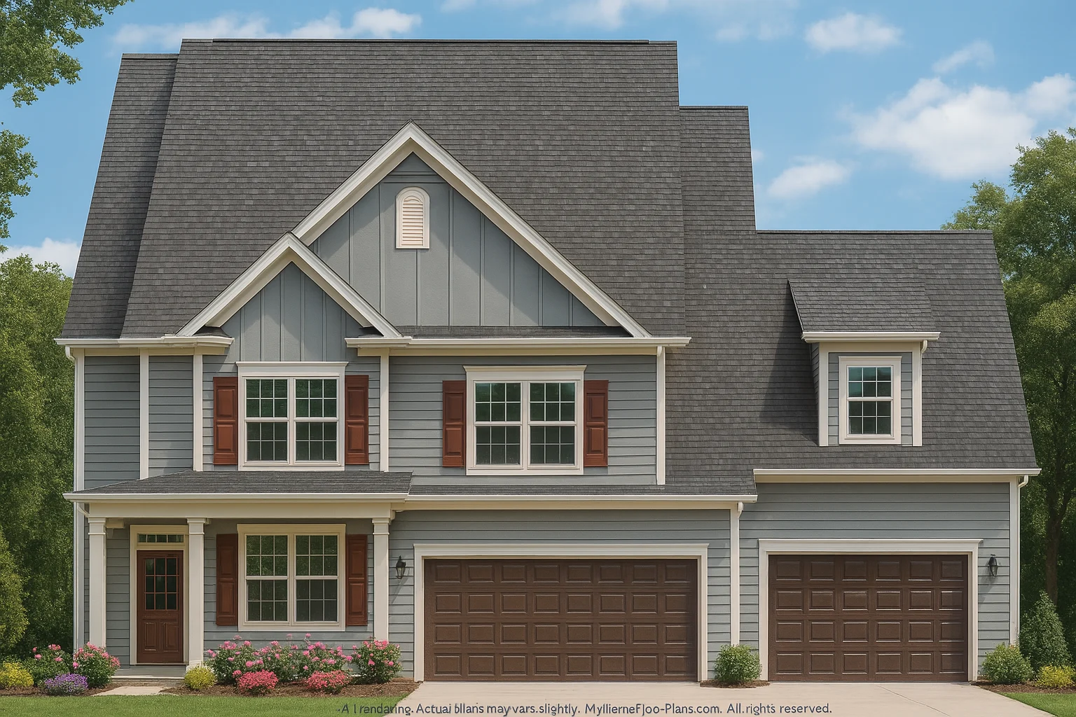 13-1769 HOUSE PLAN - Sophisticated House Plan with 4 Bedrooms and 3-Car Garage 2 Modern 2-Story House Plan with Craftsman Charm and Open Layout