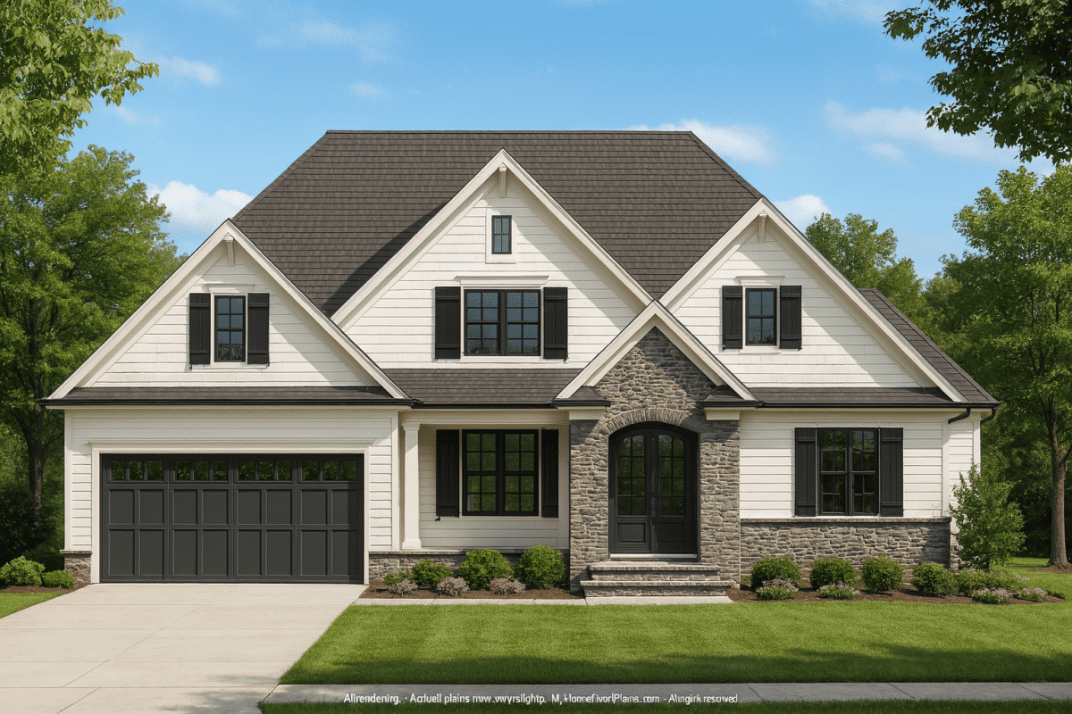 Well-Designed 2-Story House Plan with CAD Architecture & Blueprint