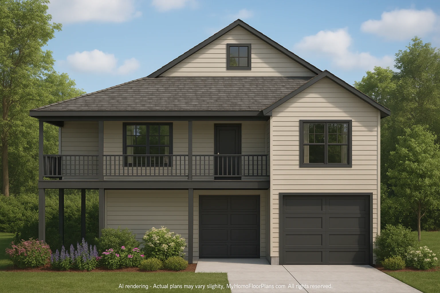 Beach Home Plan 1,320 Sq. Ft. Coastal Design with CAD Floor Plan