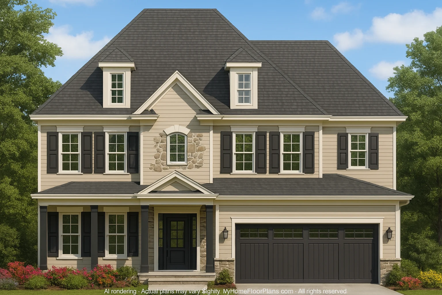 13-1831B HOUSE PLAN - House Blueprint Designs with CAD | 2.5-Story Floor Plan (45ft) 2 Home Blueprint Designs with CAD 2.5-Story Floor Plan (45ft)