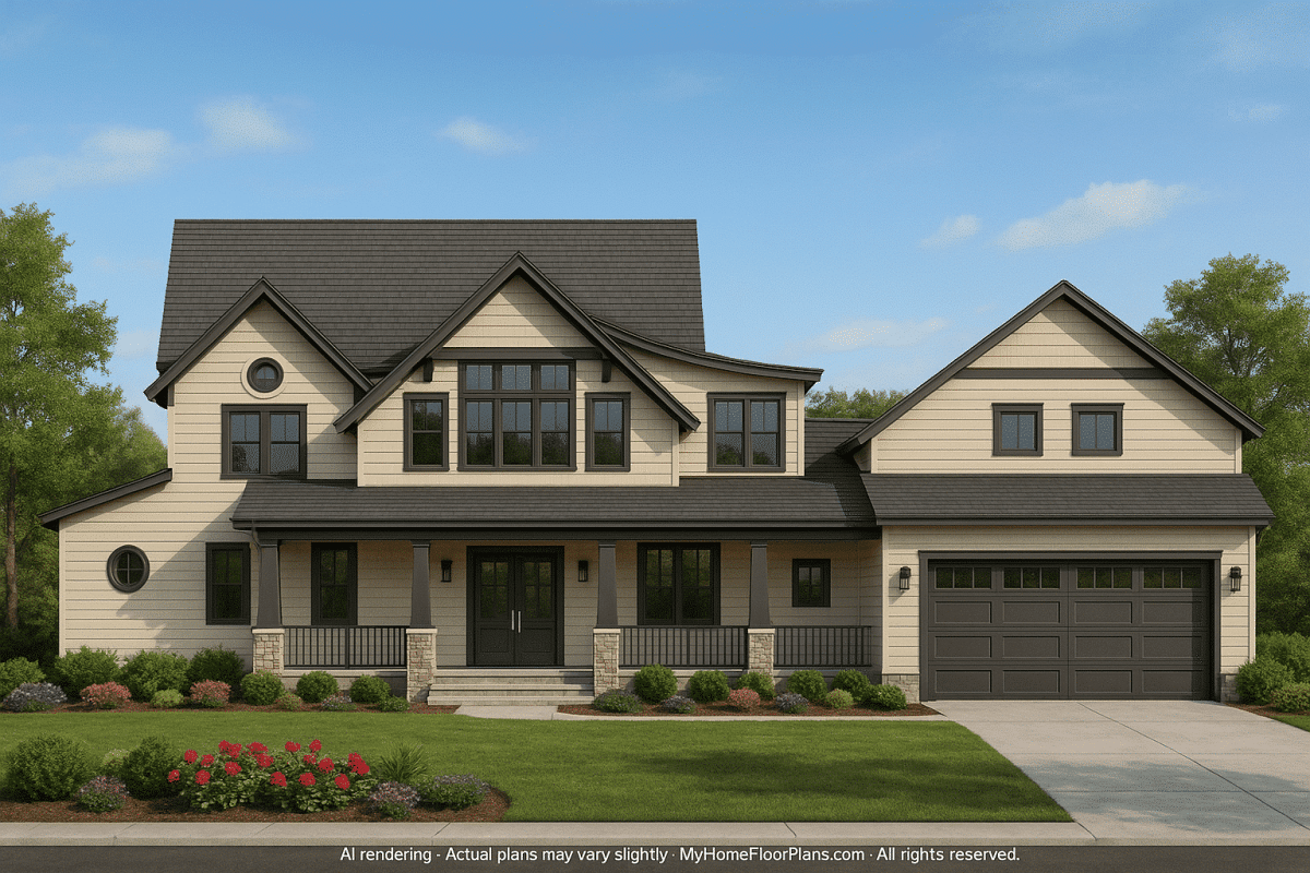Stunning 5-Bedroom House Plan with Spacious Floor Designs
