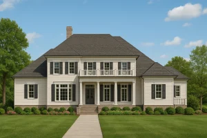 Spacious 2-Story Southern House Plan with Elegant Floor Design